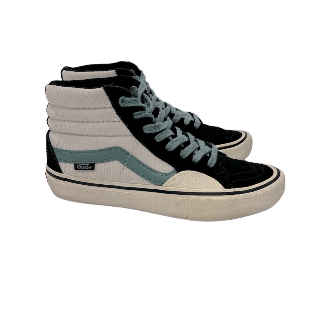 VANS MEN'S FABIANA DELFINO X SK8-HI PRO BLACK OIL BLUE SNEAKERS SIZE 6.5 - Picture 4 of 7